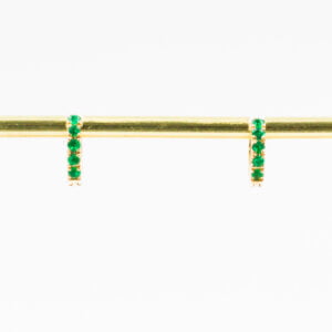 Candongas en oro Amarillo 18K con esmeraldas